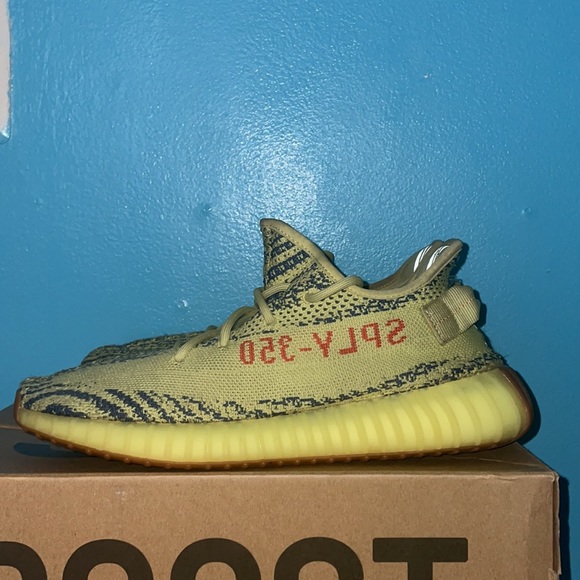 adidas gazelle silver green womens YEEZY BOOST 350 V2 Semi Frozen Yellow – moonstax main image 1